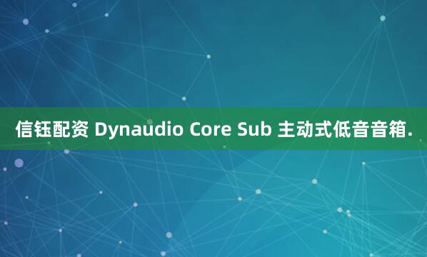 信钰配资 Dynaudio Core Sub 主动式低音音箱.