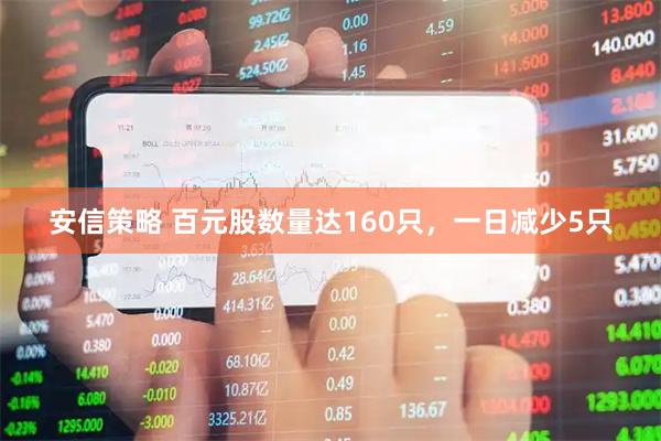 安信策略 百元股数量达160只，一日减少5只